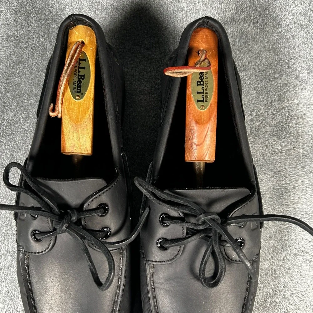 Sperry Top-Sider Boat Shoes Black Authentic Original Mens 10.5 M Leather 0836981